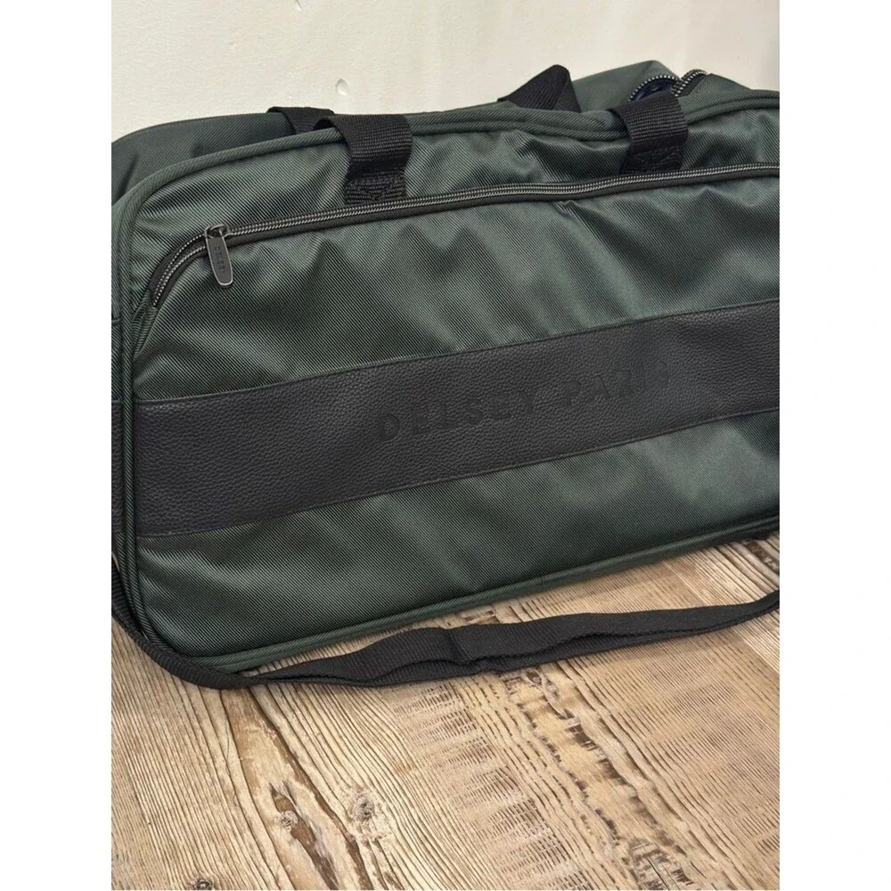 Delsey Paris Men's Dark Green Laptop Weekender Bag duffel bag, luggage